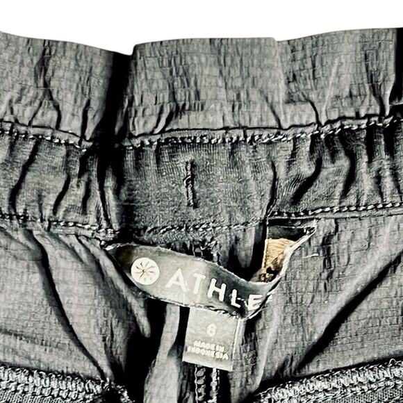 Athleta Women’s Sz 6 Black Trekkie Pant Paper Bag Waist Pull On Ankle - Picture 6 of 11